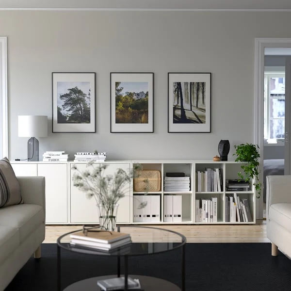 EKET cabinet combination with feet, white, 280x35x72 cm