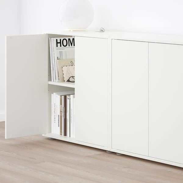 EKET cabinet combination with feet, white, 280x35x72 cm