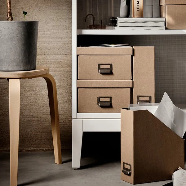 IDANÄS storage combination w glass doors, white, 244x39x211 cm