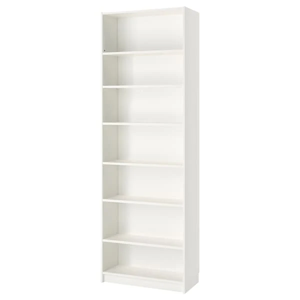 BILLY bookcase with height extension unit, white, 80x39x237 cm