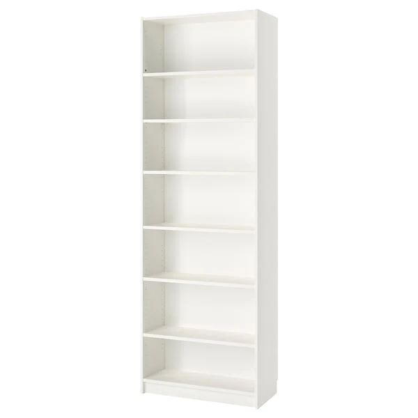 BILLY bookcase with height extension unit, white, 80x39x237 cm