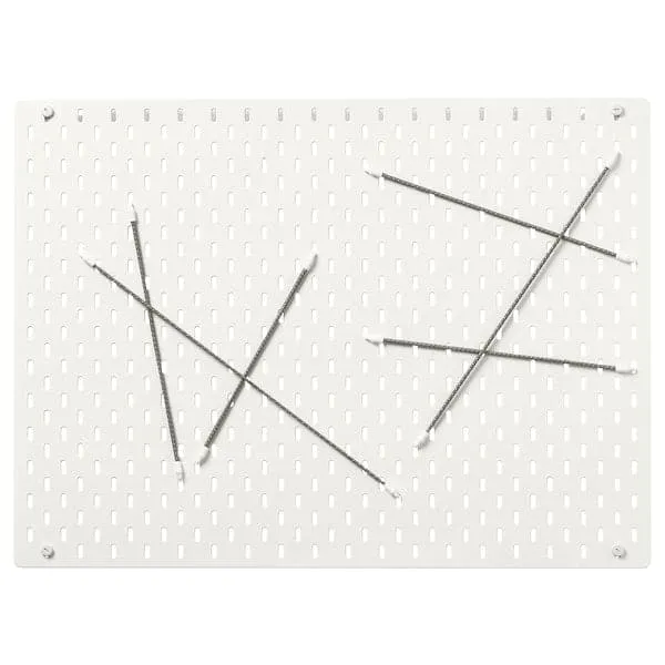 SKÅDIS pegboard combination, white, 76x56 cm