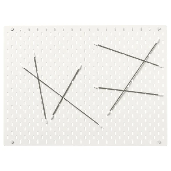 SKÅDIS pegboard combination, white, 76x56 cm