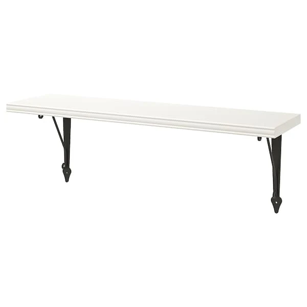 BERGSHULT / KROKSHULT wall shelf, white/anthracite, 80x20 cm