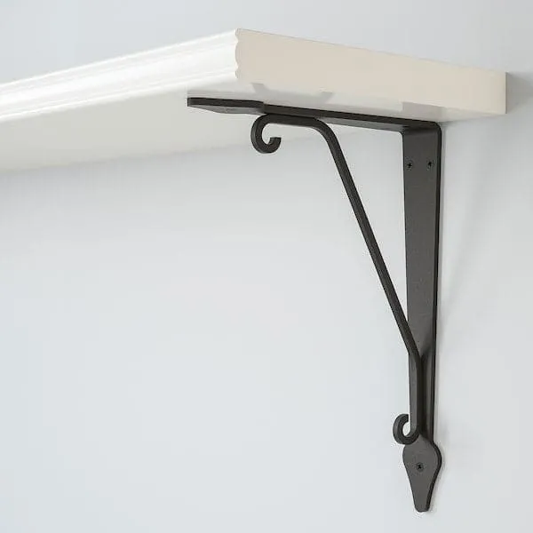 BERGSHULT / KROKSHULT wall shelf, white/anthracite, 80x20 cm