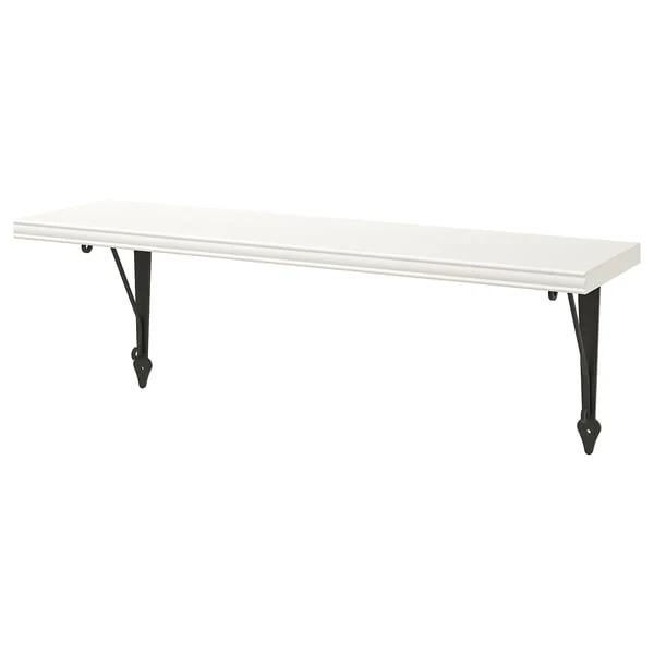 BERGSHULT / KROKSHULT wall shelf, white/anthracite, 80x20 cm