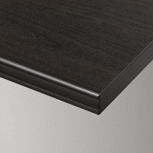 BERGSHULT / GRANHULT wall shelf combination, brown-black/nickel-plated, 80x20 cm