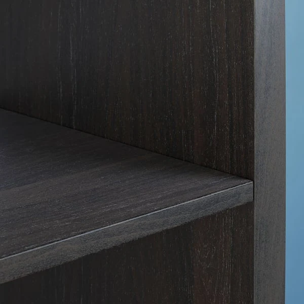 KALLAX shelving unit with 2 inserts, with 4 drawers/black-brown, 147x42 cm