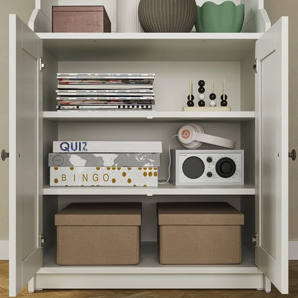HAUGA storage combination, white, 279x46x199 cm