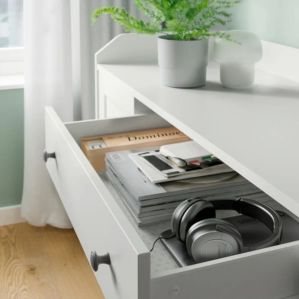 HAUGA storage combination, white, 279x46x199 cm