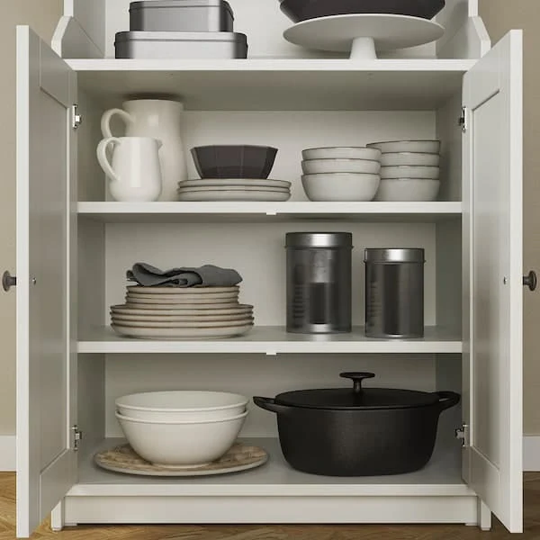 HAUGA storage combination, white, 210x46x199 cm