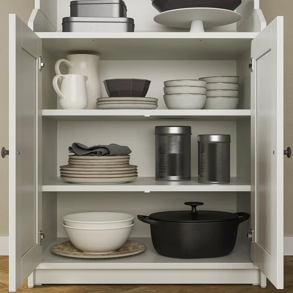 HAUGA storage combination, white, 210x46x199 cm