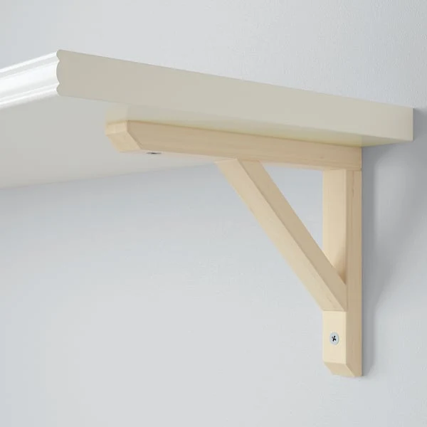 BERGSHULT / SANDSHULT wall shelf, white/aspen, 120x30 cm