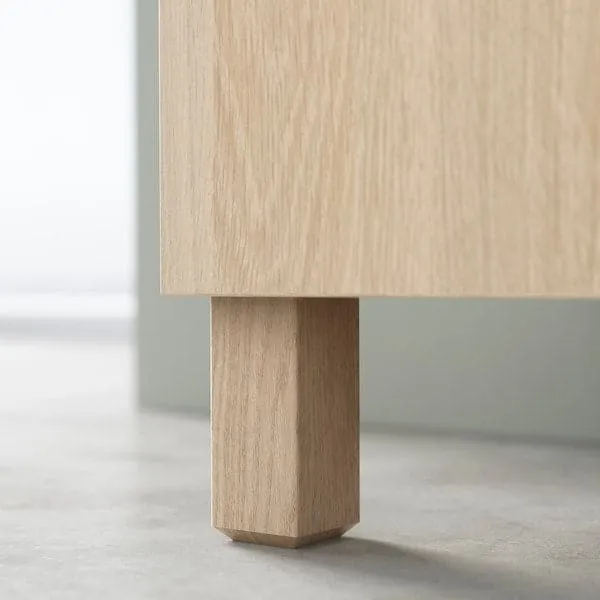 BESTÅ cabinet unit, white stained oak effect, 60x40x202 cm