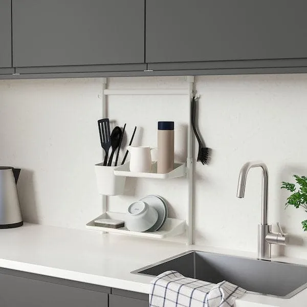 SUNNERSTA kitchen organiser set, no drill/shelf/dish drainer/container, 45.7 cm