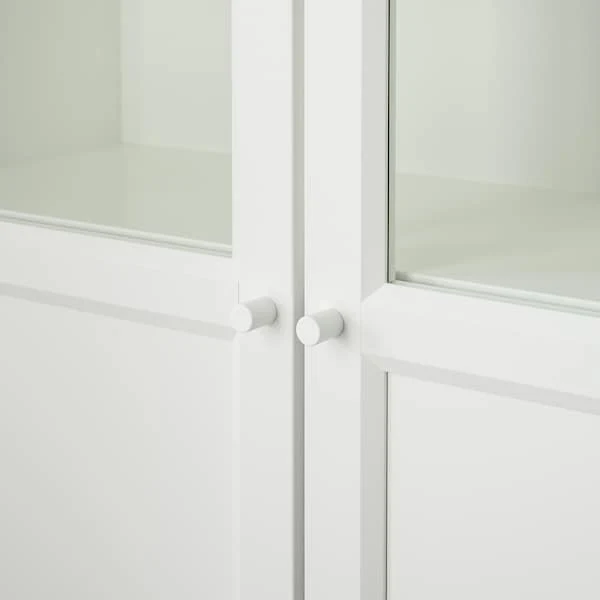 BILLY / OXBERG bookcase w hght ext ut/pnl/glss drs, white/glass, 80x41x237 cm