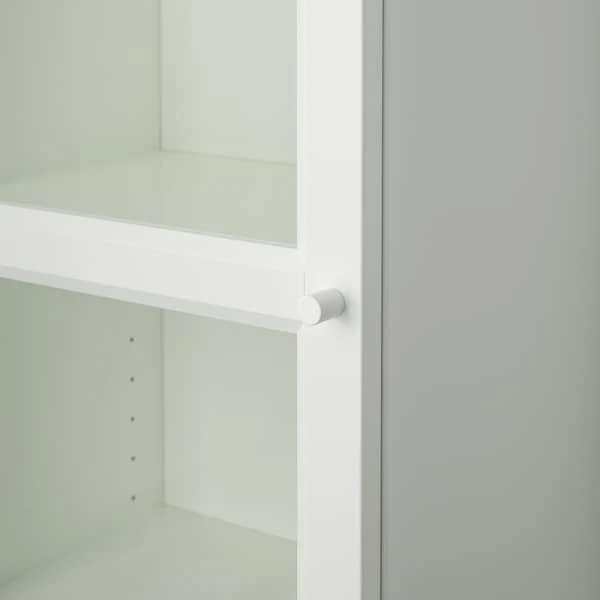 BILLY / OXBERG bookcase with glass door, white/glass, 40x41x202 cm