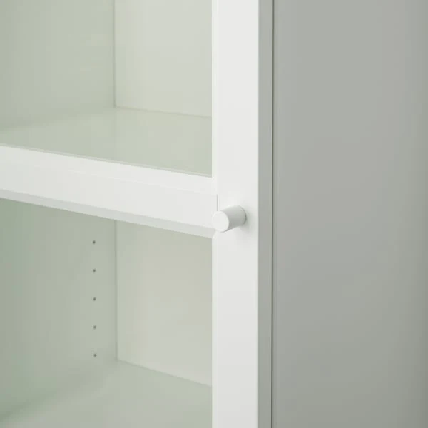 BILLY / OXBERG bookcase with glass door, white/glass, 40x41x202 cm