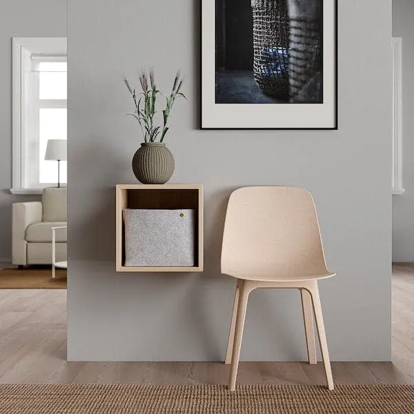 EKET wall-mounted shelving unit, white stained oak effect, 35x35x35 cm