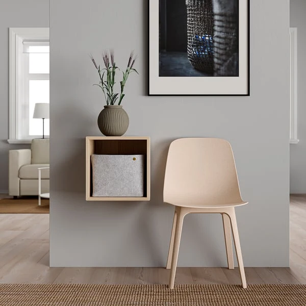 EKET wall-mounted shelving unit, white stained oak effect, 35x35x35 cm