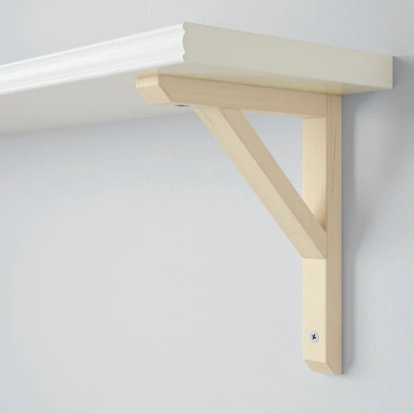 BERGSHULT / SANDSHULT wall shelf, white/aspen, 80x20 cm