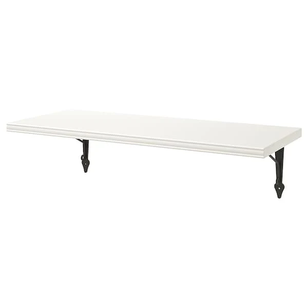 BERGSHULT / KROKSHULT wall shelf, white/anthracite, 80x30 cm