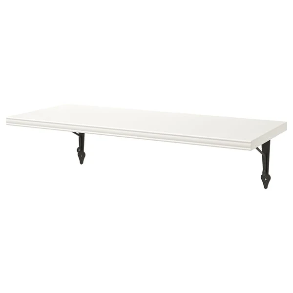 BERGSHULT / KROKSHULT wall shelf, white/anthracite, 80x30 cm