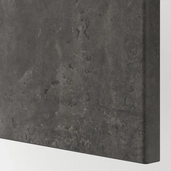 BESTÅ storage combination with doors, white/Kallviken/Stubbarp concrete effect, 120x42x202 cm