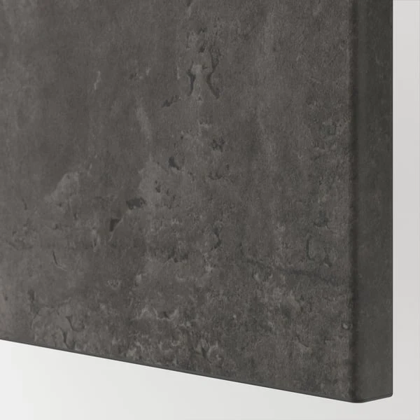 BESTÅ storage combination with doors, white/Kallviken/Stubbarp concrete effect, 120x42x202 cm