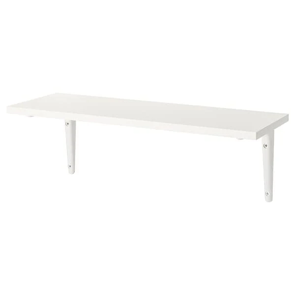 BURHULT / SIBBHULT wall shelf, white/white, 59x20 cm