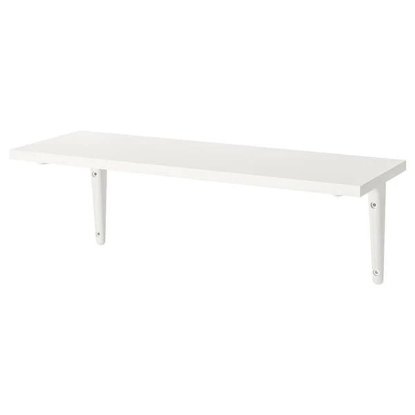 BURHULT / SIBBHULT wall shelf, white/white, 59x20 cm