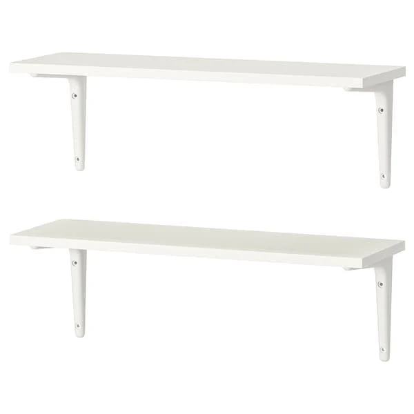 BURHULT / SIBBHULT wall shelf combination, white/white, 59x20 cm