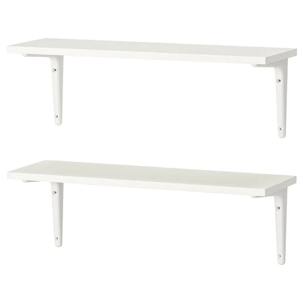 BURHULT / SIBBHULT wall shelf combination, white/white, 59x20 cm