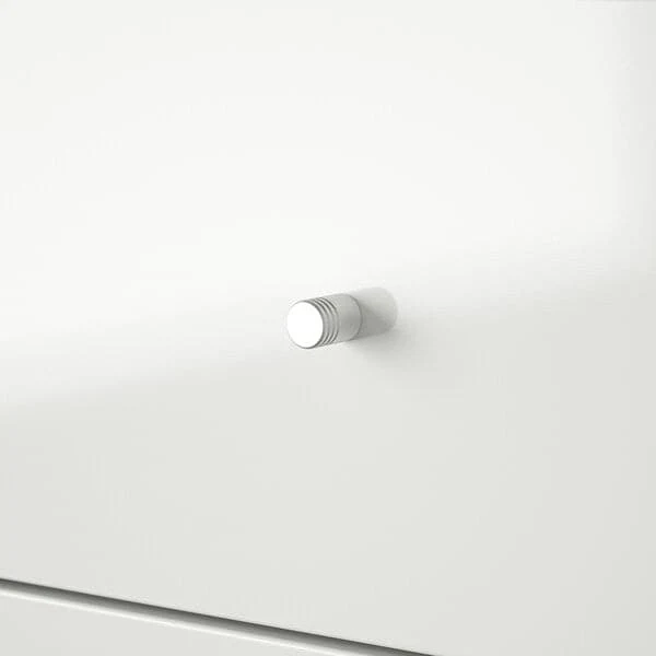 KALLAX shelving unit with 4 inserts, high-gloss/white, 147x147 cm
