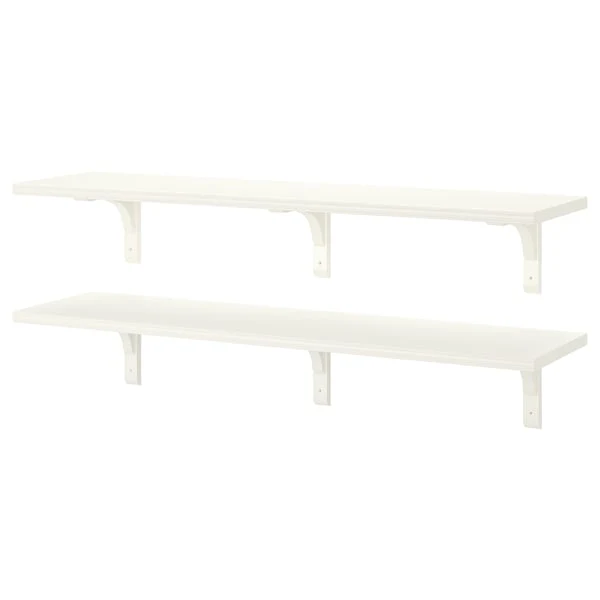 BERGSHULT / RAMSHULT wall shelf combination, white, 120x30 cm