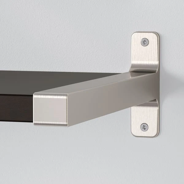 BERGSHULT / GRANHULT wall shelf, brown-black/nickel-plated, 80x30 cm
