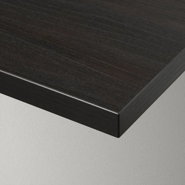 BERGSHULT / GRANHULT wall shelf, brown-black/nickel-plated, 80x30 cm
