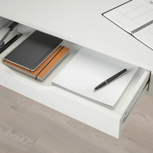 EKBY ALEX / RAMSHULT wall shelf, white, 119x29 cm