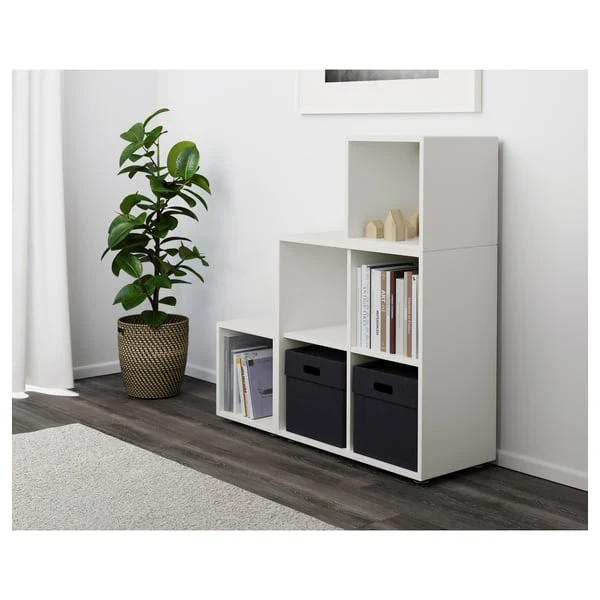 EKET cabinet combination with feet, white, 105x35x107 cm