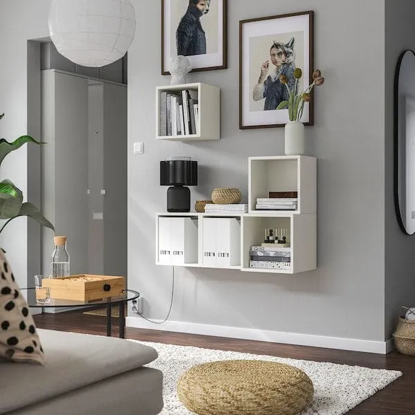 EKET wall-mounted cabinet combination, white, 105x35x120 cm