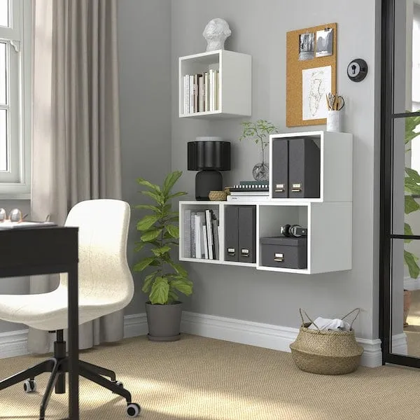 EKET wall-mounted cabinet combination, white, 105x35x120 cm
