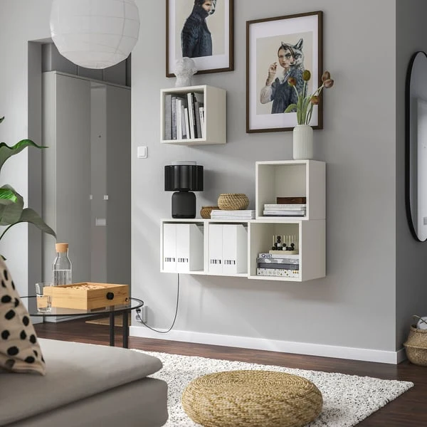EKET wall-mounted cabinet combination, white, 105x35x120 cm