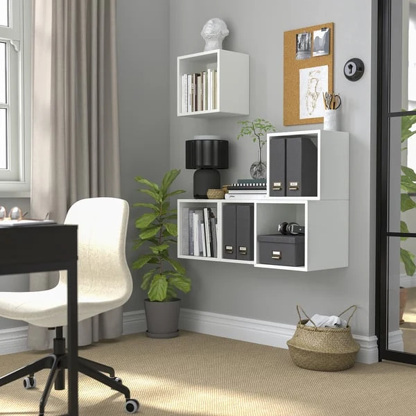 EKET wall-mounted cabinet combination, white, 105x35x120 cm