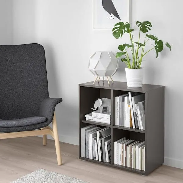 EKET cabinet combination with feet, dark grey, 70x35x72 cm