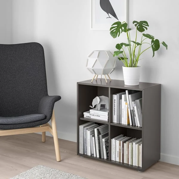 EKET cabinet combination with feet, dark grey, 70x35x72 cm